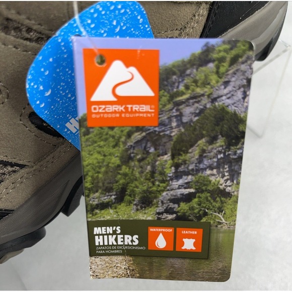 Ozark Trail Taupe Waterproof Lightweight Hiking Shoes Men's Size 11.5 NEW IN BOX - Picture 13 of 16